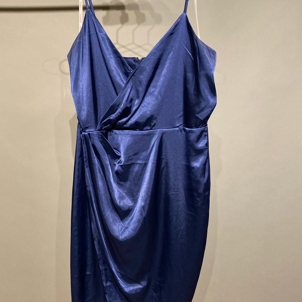 Guess Blue Faux Wrap Dress